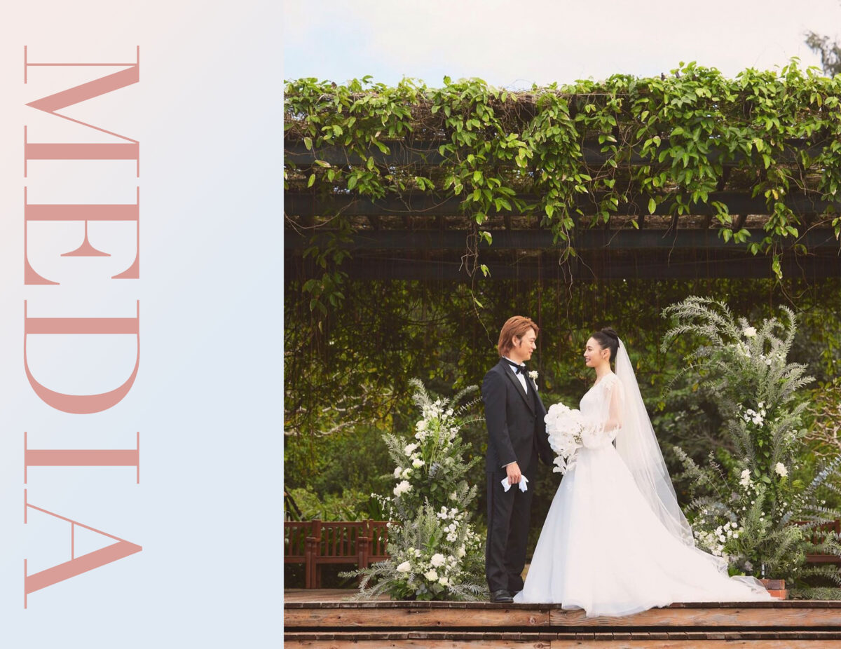 大政絢さん結婚式のウェディングドレスはザトリートドレシングのモニークルイリエのドレスです